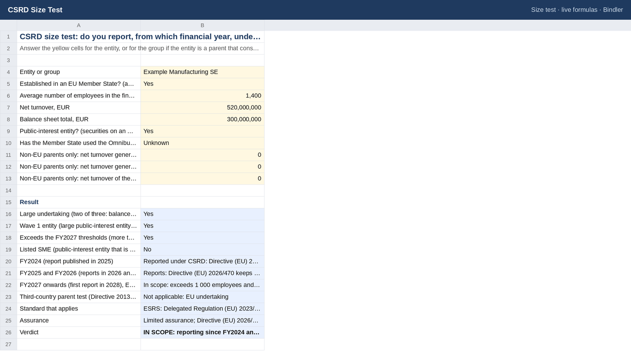 CSRD Size Test sheet preview 1